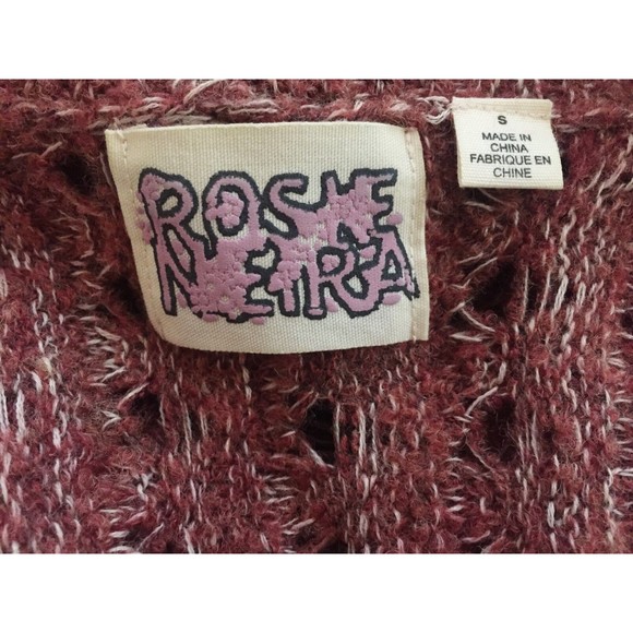 Anthropologie Rosie Neira All Days Red Wool Cardigan Sweater Small - Picture 6 of 6